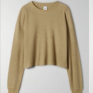 TNA Alamo thermal long sleeve shirt cropped